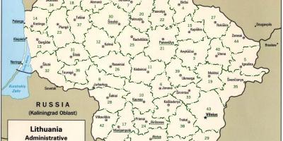 地图上的地图，立陶宛与城市