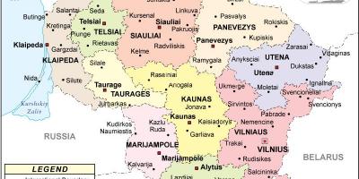 地图，立陶宛政治的