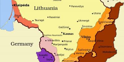 地图，立陶宛考纳斯